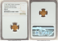 British India. Madras Presidency gold Pagoda ND (1740-1807) MS63 NGC, Fort St. George mint, KM304. Granulated reverse type. HID09801242017 © 2022 Heri...