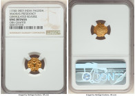 British India. Madras Presidency gold Pagoda ND (1740-1807) UNC Details (Obverse Graffiti) NGC, Fort St. George mint, KM304. Granulated reverse type. ...