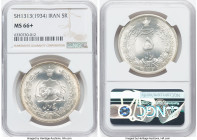 Reza Shah 5 Rials SH 1313 (1934) MS66+ NGC, KM1131. HID09801242017 © 2022 Heritage Auctions | All Rights Reserved