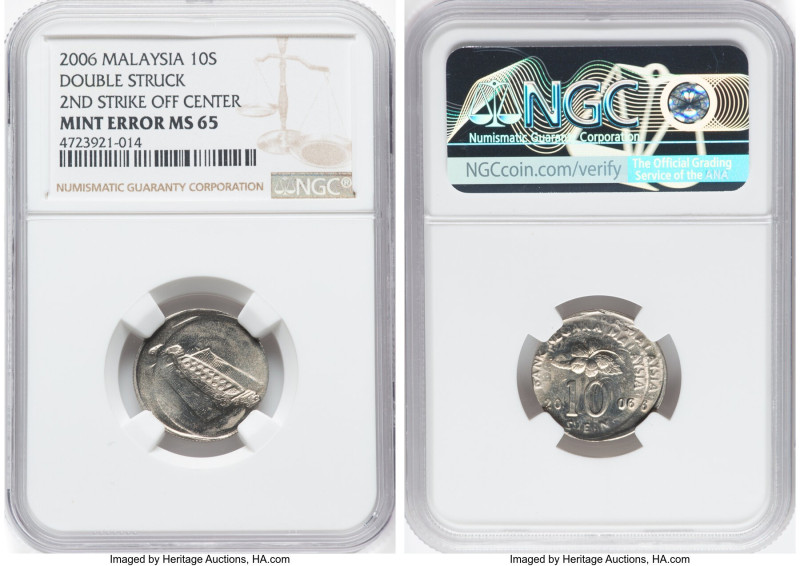 Constitutional Monarchy Mint Error - Double Struck Second Strike Off Center 10 S...