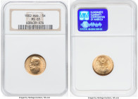 Nicholas II gold 5 Roubles 1902-AP MS65 NGC, St. Petersburg mint, KM-Y62, Fr-180. HID09801242017 © 2022 Heritage Auctions | All Rights Reserved