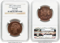 Cape of Good Hope. British Colony - Victoria bronze Proof Pattern Penny 1889 PR64 Red and Brown NGC, KM-X1 (prev. KM-Pn1). HID09801242017 © 2022 Herit...