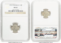 Republic 1/4 Bolivar (25 Centimos) 1903-(p) MS62 NGC, Philadelphia mint, KM-Y20. HID09801242017 © 2022 Heritage Auctions | All Rights Reserved