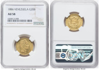 Republic gold 20 Bolivares 1886-(c) AU58 NGC, Caracas mint, KM-Y32, Fr-5b. HID09801242017 © 2022 Heritage Auctions | All Rights Reserved