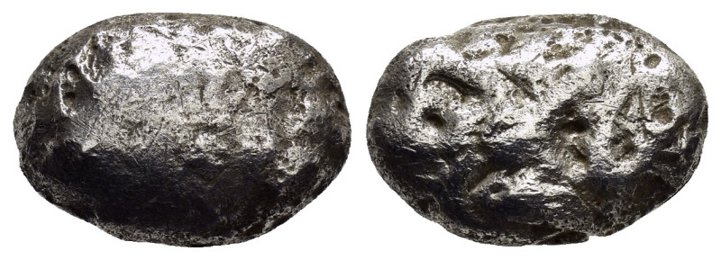 JUDAEA.(Circa 13th-5th century BC).Cut AR Hacksilver Dishekel.

Weight : gr 8,4
...