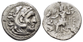 KINGS of MACEDON. Alexander III The Great.(336-323 BC).Drachm.

Obv : Head of Herakles right, wearing lion skin.

Rev : AΛEΞANΔPOY.
Zeus seated left w...