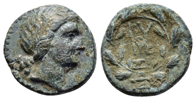 MYSIA. Kyzikos.(2nd-1st centuries BC).Ae.

Obv : Head of Kore right.

Rev : KY Z...