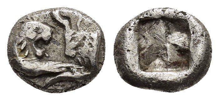 KINGS of LYDIA.Kroisos.(560-546 BC).Sardes.Siglos.

Obv : Confronted foreparts o...