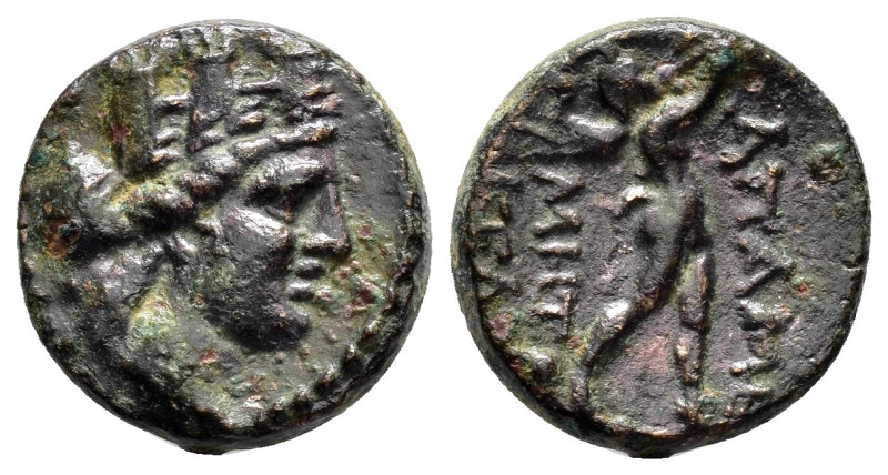 PHRYGIA.Apameia.(Circa 88-40 BC).Ae.

Obv : Turreted bust of Artemis–Tyche right...