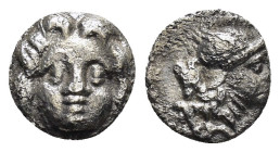 PISIDIA.Selge.(Circa 350-300 BC).Obol.

Obv : Facing gorgoneion.

Rev : Helmeted head of Athena right within incuse circle.

Weight : 0.87 gr
Diameter...