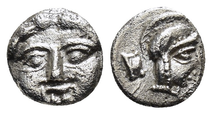 PISIDIA.Selge.(Circa 350-300 BC).Obol.

Obv : Facing gorgoneion.

Rev : Helmeted...