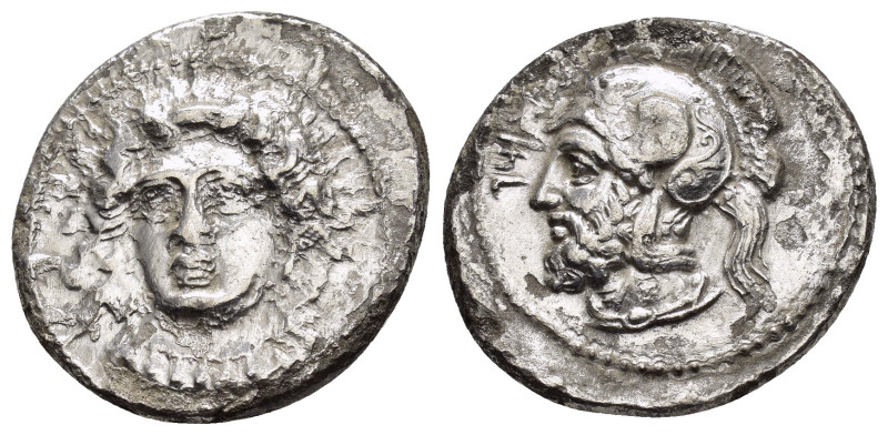 CILICIA. Tarsos. Pharnabazos.(380-374/3 BC). Stater.

Obv : Head of Arethusa fac...