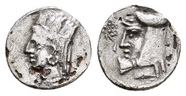 CILICIA. Uncertain.(4th century BC).Obol.

Weight : 0.63 gr
Diameter : 10 mm