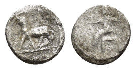CILICIA. Uncertain.(4th century BC).Obol.

Weight : 0.25 gr
Diameter : 7 mm