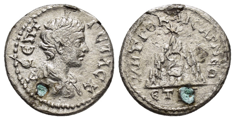 CAPPADOCIA. Caesarea. Geta.(Caesar, 198-209). Drachm.

Weight : 2.4 gr
Diameter ...