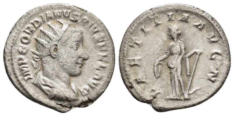 GORDIAN III.(238-244).Rome.Antoninianus.

Weight : 3.5 gr
Diameter : 22 mm