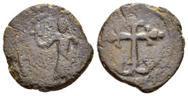 CRUSADERS.Edessa.Baldwin II.(Second reign, 1108-1118).Follis.

Weight : 3.6 gr
Diameter : 20 mm