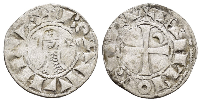 CRUSADERS.Antioch.Bohemund III.(1162-1201).BI Denier.

Weight : 0.85 gr
Diameter...