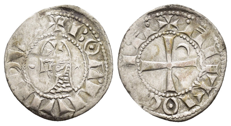 CRUSADERS.Antioch.Bohemund III.(1162-1201).BI Denier.

Weight : 0.93 gr
Diameter...