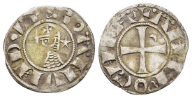 CRUSADERS.Antioch.Bohemund III.(1162-1201).BI Denier.

Weight : 0.82 gr
Diameter : 18 mm