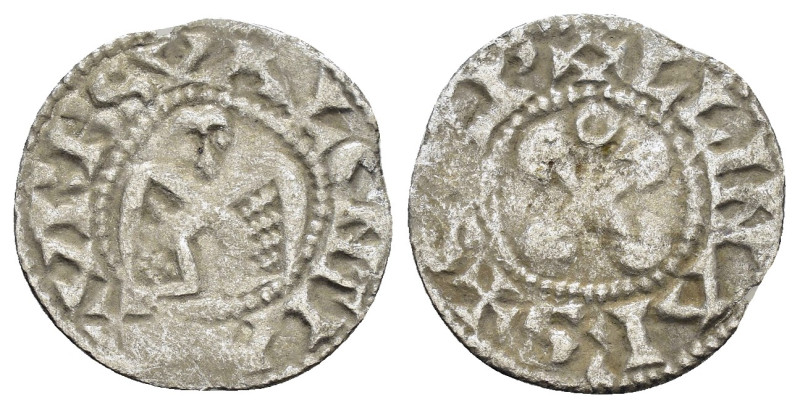 FRANCE.Dauphine Valence.(13th Century).Anonymous.BI Denier.

Weight : 0.75 gr
Di...