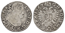 AUSTRIA. Holy Roman Empire. Habsburg. Leopold I.(Emperor, 1658-1705).3 Kreuzer.

Weight : 1.2 gr
Diameter : 19 mm