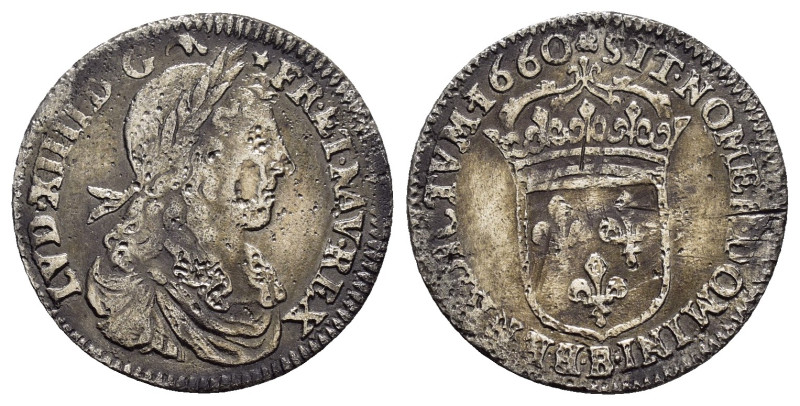 FRANCE.Louis XIV.(1643-1715).1/12 Ecu.

Weight : 2.1 gr
Diameter : 20 mm