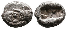 Kingdom of Lydia, Kroisos AR, circa 561-564 BC.
Reference:
Condition: Very Fine

Weight:5.15gr
Dimention:16.05mm