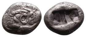 Kingdom of Lydia, Kroisos AR, circa 561-564 BC.
Reference:
Condition: Very Fine

Weight:5.15gr
Dimention:15.95mm