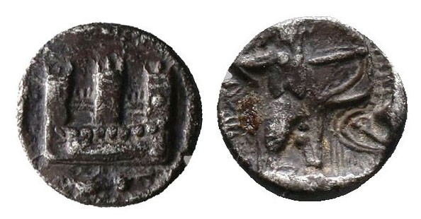 SAMARIA, "Middle or Southern Levantine" Series. Circa 375-333 BC. AR Obol.
Phoe...