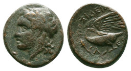Greek Coins. 4th - 1st century B.C. AE
Reference:
Condition: Very Fine

Weight:3.76gr
Dimention:15.45mm