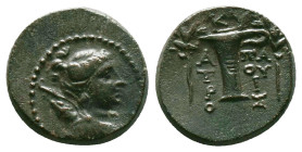 Greek Coins. 4th - 1st century B.C. AE
Reference:
Condition: Very Fine

Weight:3.79gr
Dimention:16.51mm