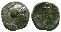 Greek Coins. 4th - 1st century B.C. AE
Reference:
Condition: Very Fine

Weight:5.55gr
Dimention:17.75mm