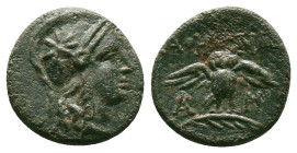 Greek Coins. 4th - 1st century B.C. AE
Reference:
Condition: Very Fine

Weight:2.86gr
Dimention:15.58mm
