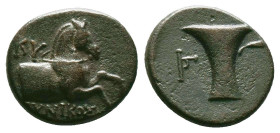 Greek Coins. 4th - 1st century B.C. AE
Reference:
Condition: Very Fine

Weight:3.20gr
Dimention:16.06mm