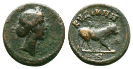 Greek Coins. 4th - 1st century B.C. AE
Reference:
Condition: Very Fine

Weight:3.23gr
Dimention:16.93mm