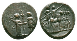 Greek Coins. 4th - 1st century B.C. AE
Reference:
Condition: Very Fine

Weight:4.29gr
Dimention:15.86mm