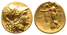 KINGS OF MACEDON. Alexander III 'the Great' (336-323 BC). Gold Stater.
Reference:
Condition: Very Fine

Weight: 8,57gr
Dimention:17.16 mm