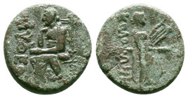 Greek Coins. 4th - 1st century B.C. AE
Reference:
Condition: Very Fine

Weight:5.29gr
Dimention:17.91mm
