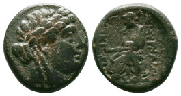 Greek Coins. 4th - 1st century B.C. AE
Reference:
Condition: Very Fine

Weight:7.88gr
Dimention:20.31mm