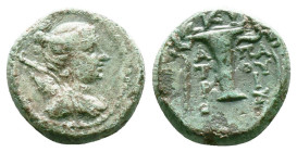 Greek Coins. 4th - 1st century B.C. AE
Reference:
Condition: Very Fine

Weight:3.77gr
Dimention:15.49mm