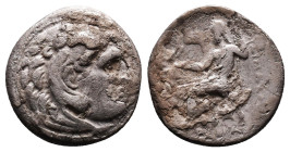 KINGS OF MACEDON. Alexander III 'the Great' (336-323 BC).Drachm.
Reference:
Condition: Very Fine

Weight:3.27gr
Dimention:13.37mm