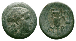 Greek Coins. 4th - 1st century B.C. AE
Reference:
Condition: Very Fine

Weight:4.73gr
Dimention:16.78mm