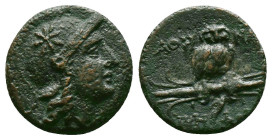 Greek Coins. 4th - 1st century B.C. AE
Reference:
Condition: Very Fine

Weight:3.55gr
Dimention:17.28mm