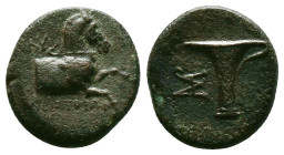Greek Coins. 4th - 1st century B.C. AE
Reference:
Condition: Very Fine

Weight:4.11gr
Dimention:16.34mm
