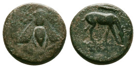 Greek Coins. 4th - 1st century B.C. AE
Reference:
Condition: Very Fine

Weight:4.37gr
Dimention:16.79mm