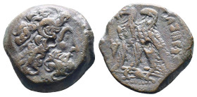 Greek Coins. 4th - 1st century B.C. AE
Reference:
Condition: Very Fine

Weight:8.64gr
Dimention:19.97mm