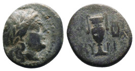 Greek Coins. 4th - 1st century B.C. AE
Reference:
Condition: Very Fine

Weight:3.77gr
Dimention:17.24mm