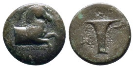Greek Coins. 4th - 1st century B.C. AE
Reference:
Condition: Very Fine

Weight:4.03gr
Dimention:16.19mm