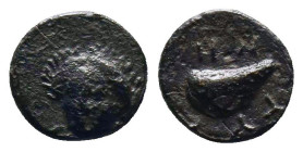 Greek Coins. 4th - 1st century B.C. AE
Reference:
Condition: Very Fine

Weight:2.02gr
Dimention:12.94mm